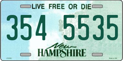 NH license plate 3545535