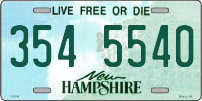 NH license plate 3545540
