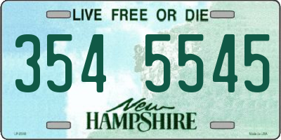 NH license plate 3545545