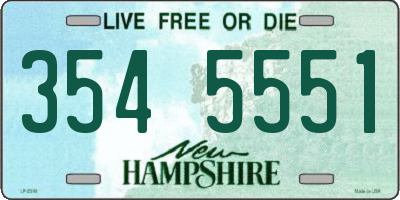 NH license plate 3545551