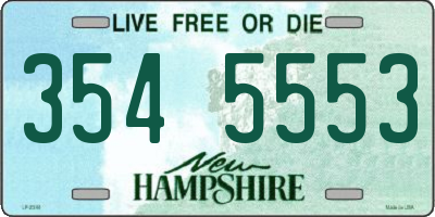 NH license plate 3545553