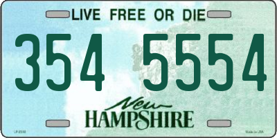 NH license plate 3545554
