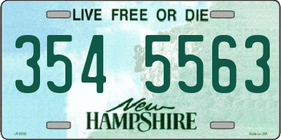 NH license plate 3545563