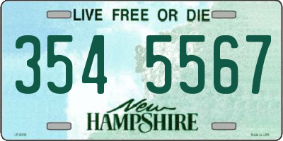 NH license plate 3545567