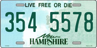 NH license plate 3545578