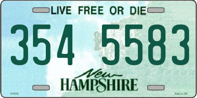 NH license plate 3545583