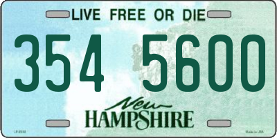 NH license plate 3545600