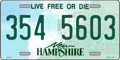 NH license plate 3545603