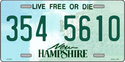 NH license plate 3545610