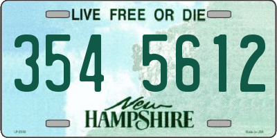 NH license plate 3545612