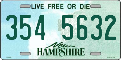 NH license plate 3545632