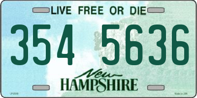NH license plate 3545636