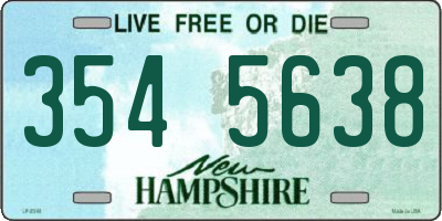 NH license plate 3545638