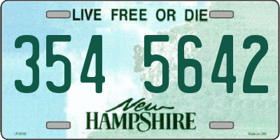 NH license plate 3545642