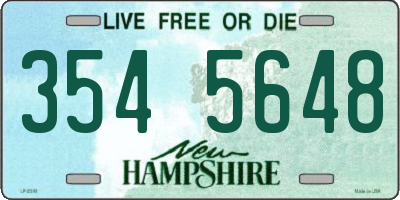 NH license plate 3545648