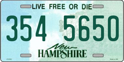 NH license plate 3545650