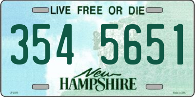 NH license plate 3545651