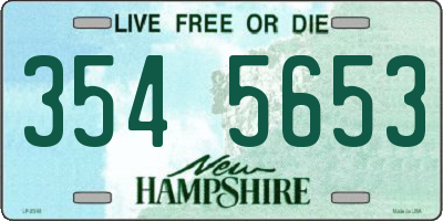 NH license plate 3545653