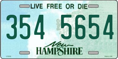 NH license plate 3545654