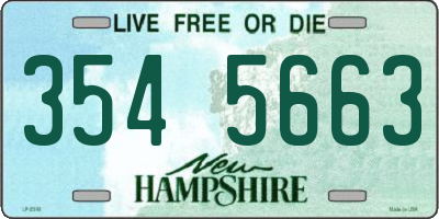 NH license plate 3545663