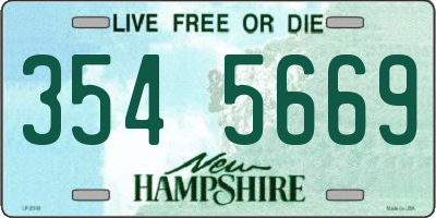 NH license plate 3545669