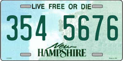 NH license plate 3545676