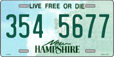 NH license plate 3545677