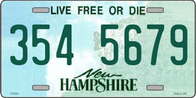 NH license plate 3545679