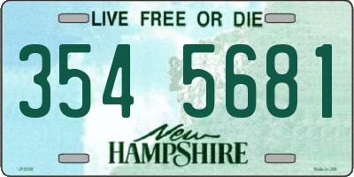 NH license plate 3545681