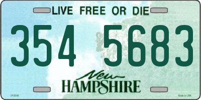 NH license plate 3545683