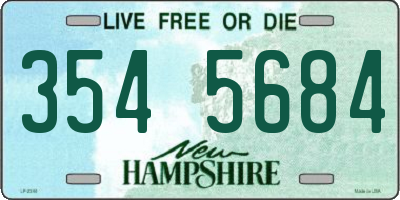 NH license plate 3545684