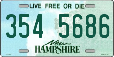 NH license plate 3545686