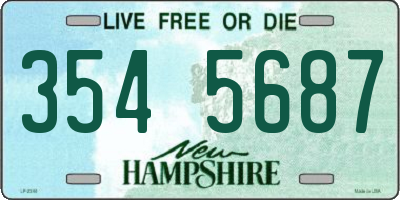 NH license plate 3545687