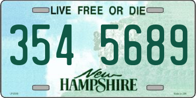 NH license plate 3545689