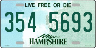 NH license plate 3545693