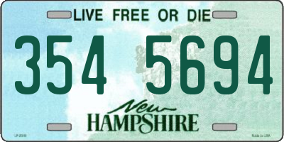 NH license plate 3545694