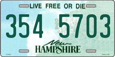 NH license plate 3545703
