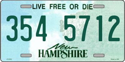 NH license plate 3545712