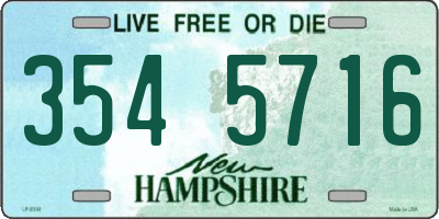 NH license plate 3545716