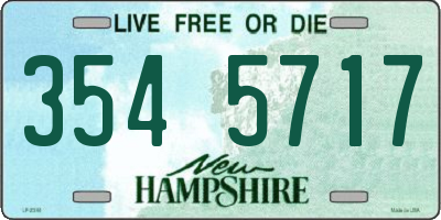 NH license plate 3545717