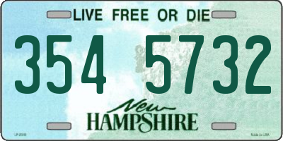 NH license plate 3545732