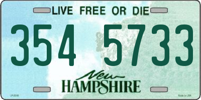 NH license plate 3545733