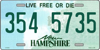 NH license plate 3545735