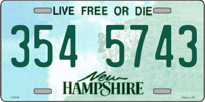 NH license plate 3545743
