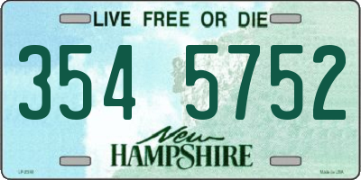 NH license plate 3545752