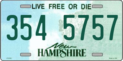 NH license plate 3545757