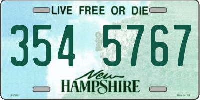 NH license plate 3545767