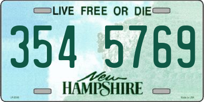 NH license plate 3545769