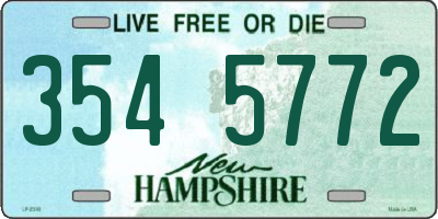 NH license plate 3545772
