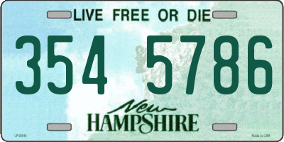 NH license plate 3545786